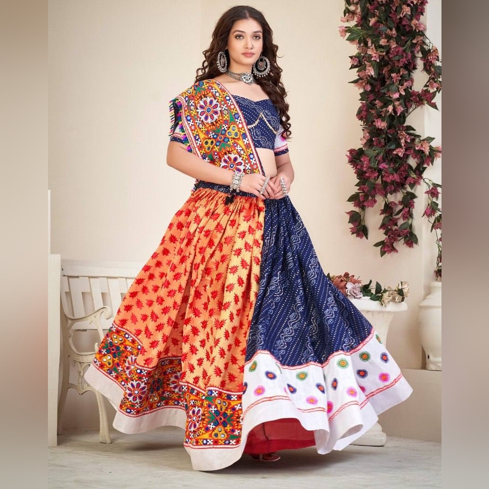 Wedding Lehenga Garba Choli Navratri Lehenga Weddings Indian Event Occasions